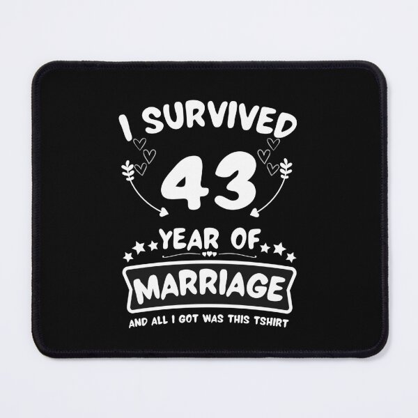 Item preview, Survived 43Years Marriage Happy 43th Anniversary Funny Couples designed and sold by JoshBulky.