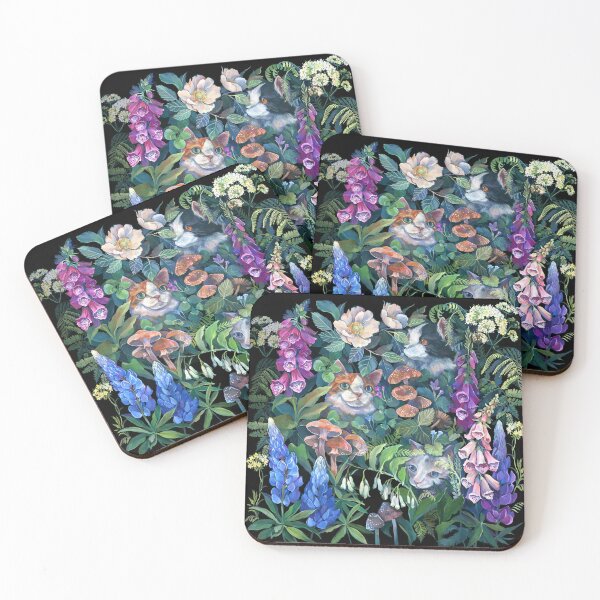 Item preview, Cats Flower Garden designed and sold by claramcallister.