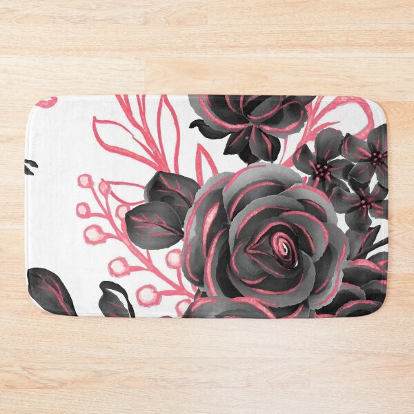 Item preview, Floral Salmon Black Art designed and sold by Tshirtstory.