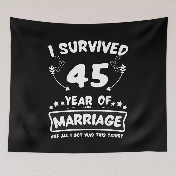 Item preview, Survived 45Years Marriage Happy 45th Anniversary Funny Couples designed and sold by JoshBulky.