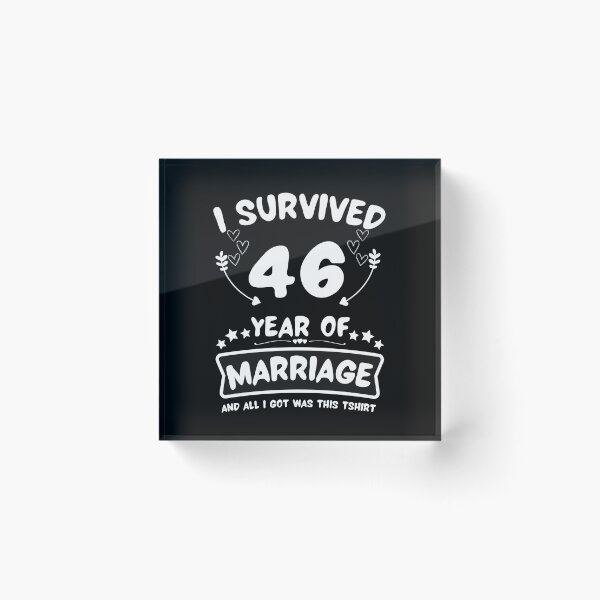 Item preview, Survived 46Years Marriage Happy 46th Anniversary Funny Couples designed and sold by JoshBulky.