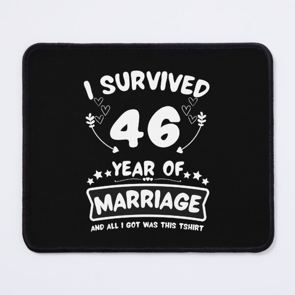 Item preview, Survived 46Years Marriage Happy 46th Anniversary Funny Couples designed and sold by JoshBulky.