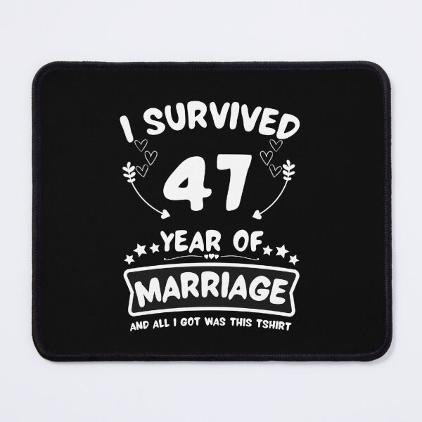 Item preview, Survived 47Years Marriage Happy 47th Anniversary Funny Couples designed and sold by JoshBulky.