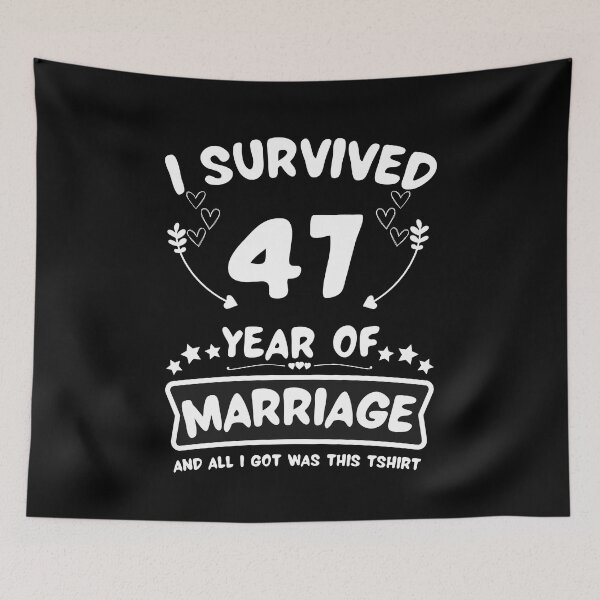 Item preview, Survived 47Years Marriage Happy 47th Anniversary Funny Couples designed and sold by JoshBulky.