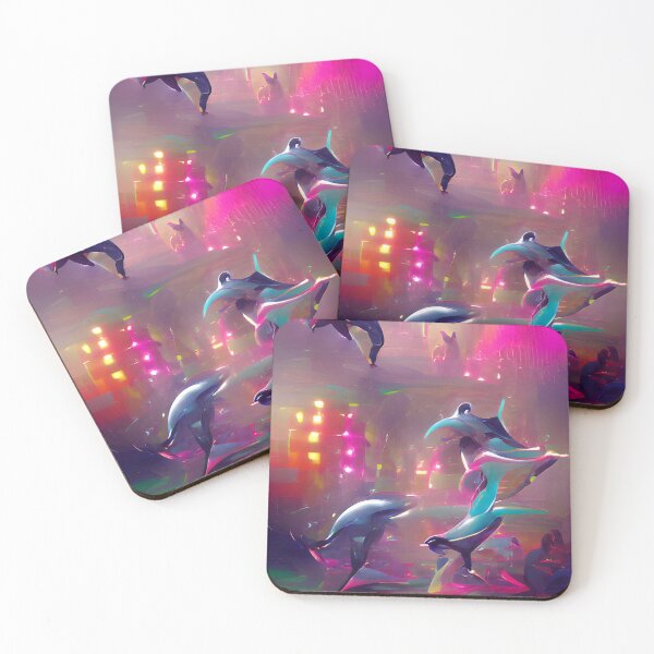 Item preview, Dancing Dolphins | Artificial Inteligence Generated Art designed and sold by AllAboutAI.