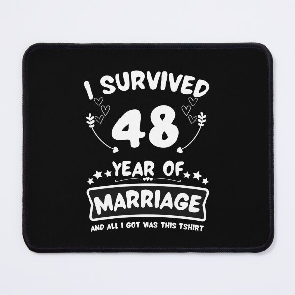 Item preview, Survived 48Years Marriage Happy 48th Anniversary Funny Couples designed and sold by JoshBulky.