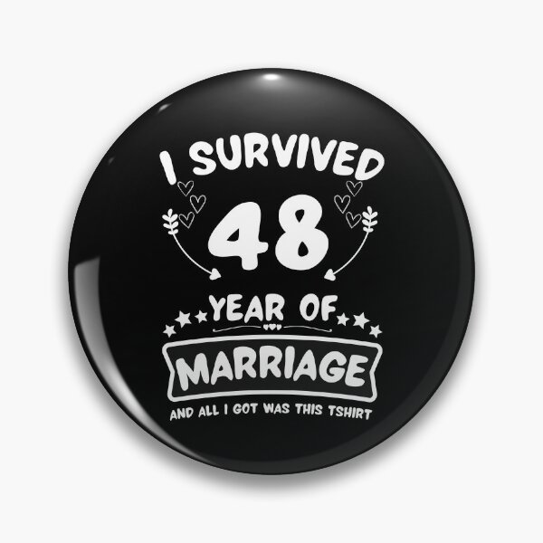 Item preview, Survived 48Years Marriage Happy 48th Anniversary Funny Couples designed and sold by JoshBulky.