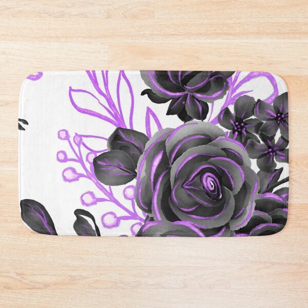 Item preview, Floral Purple Black Art designed and sold by Tshirtstory.