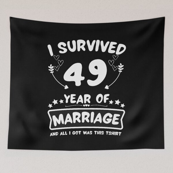 Item preview, Survived 49Years Marriage Happy 49th Anniversary Funny Couples designed and sold by JoshBulky.