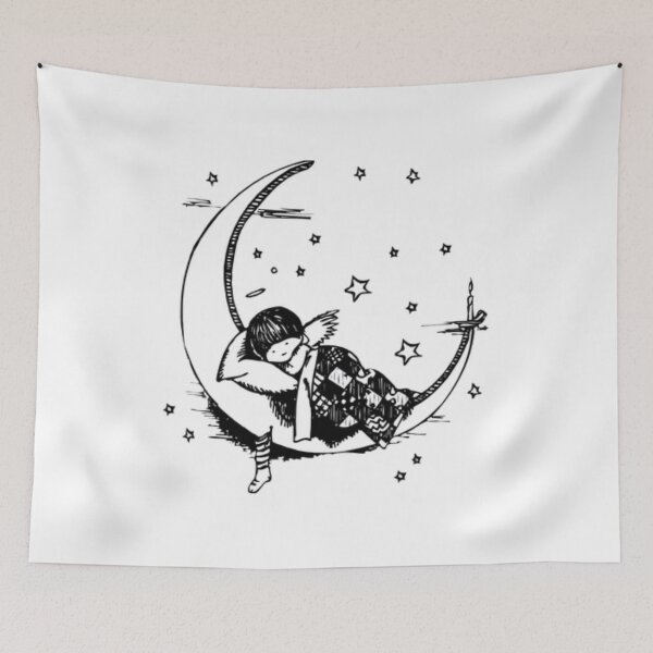 Item preview, Moon and cute little baby sleeping designed and sold by BEAUTY ⭐⭐⭐⭐⭐.