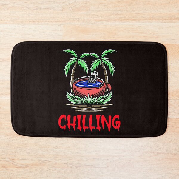 Item preview, skeleton chilling in a hot tub designed and sold by ydsdesigns.
