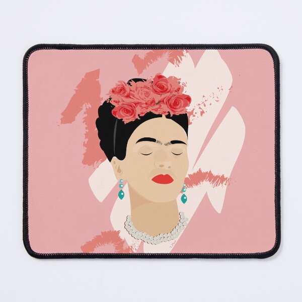 Item preview, Frida Kahlo modern portrait famous mexican painter red roses headpiece decoration designed and sold by T-Mex.