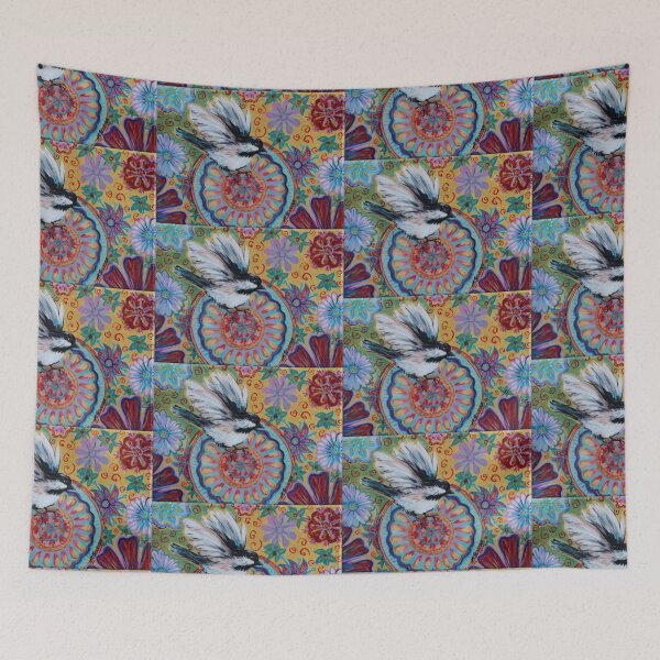 Item preview, Whimsy Chickadee Mandala designed and sold by Lisa Kimberly Glickman.
