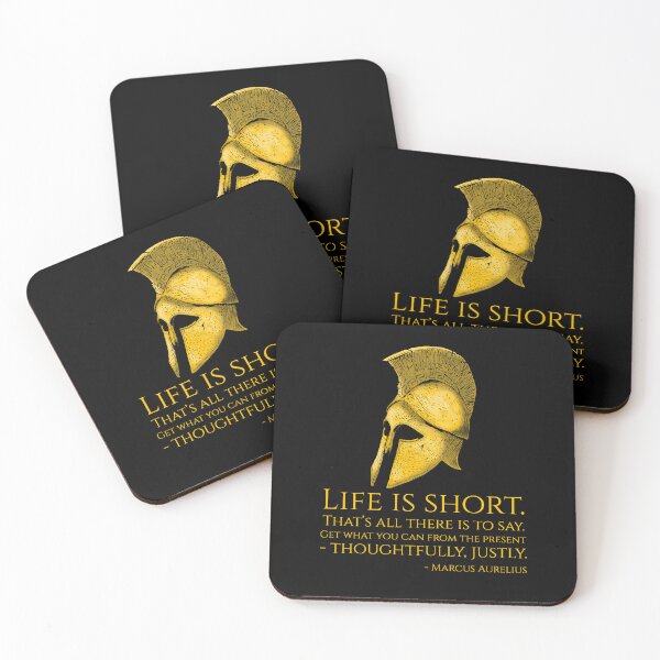 Item preview, Life is short. That’s all there is to say. Get what you can from the present - thoughtfully, justly. - Marcus Aurelius Quote designed and sold by Styrman.