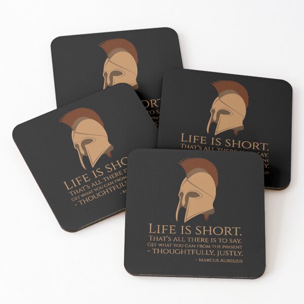 Item preview, Stoicism - Life is short. That’s all there is to say. Get what you can from the present - thoughtfully, justly. - Marcus Aurelius Quote designed and sold by Styrman.