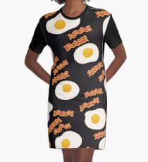 Bacon & Eggs Graphic T-Shirt Dress