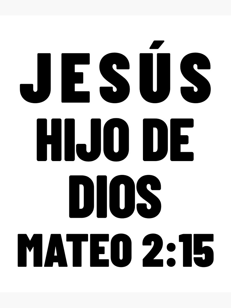 "Matthew 215 Jesus Son of God Spanish Bible Verse" Sticker for Sale by