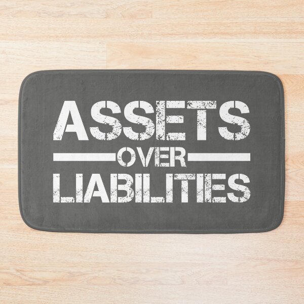 Item preview, Assets Over Liabilities Text in White 2 designed and sold by BLMcreations.