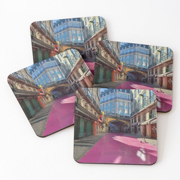 Item preview, Pink Street Lisbon Architecture Photography designed and sold by DeliveryGeorge.