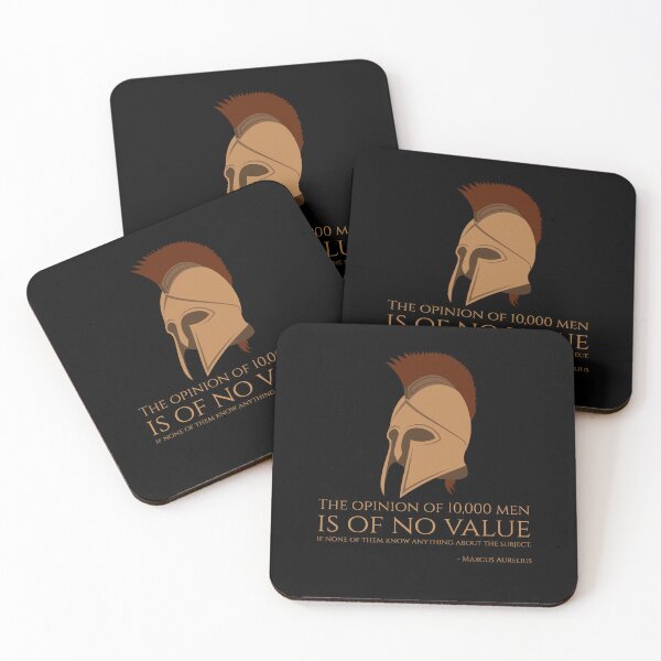 Item preview, Stoicism - The opinion of 10,000 men is of no value if none of them know anything about the subject. - Marcus Aurelius Quote designed and sold by Styrman.