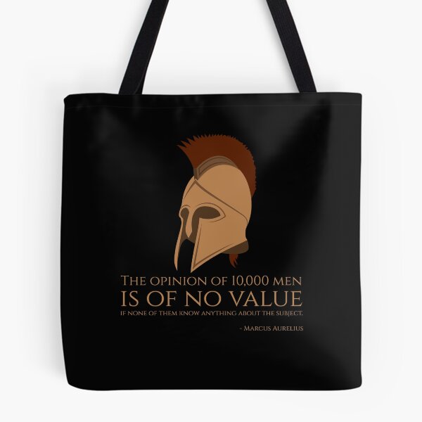 Item preview, Stoicism - The opinion of 10,000 men is of no value if none of them know anything about the subject. - Marcus Aurelius Quote designed and sold by Styrman.