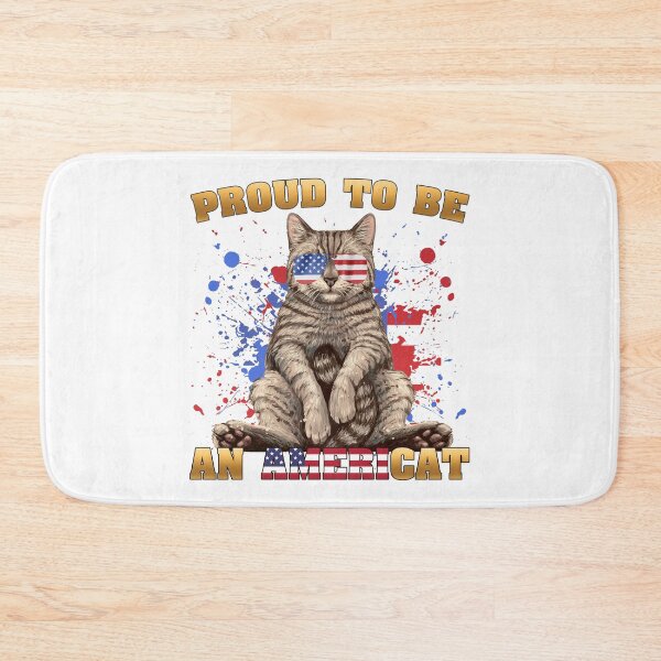 Aperçu de l'œuvre FIER D'ÊTRE UN CHAT PATRIOTIQUE AMÉRICAIN créée et vendue par lukas69graphic.