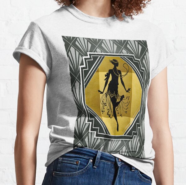 Art Deco Flapper Roaring 20er Jahre Gatsby Style Print Classic T-Shirt