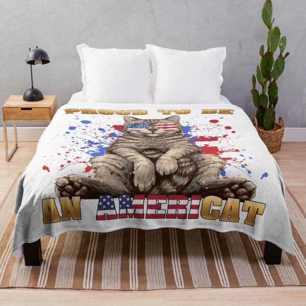 Item preview, PROUD TO BE AN AMERICAT PATRIOTIC CAT designed and sold by lukas69graphic.