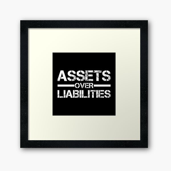 Item preview, Assets Over Liabilities Text in White 2 designed and sold by BLMcreations.