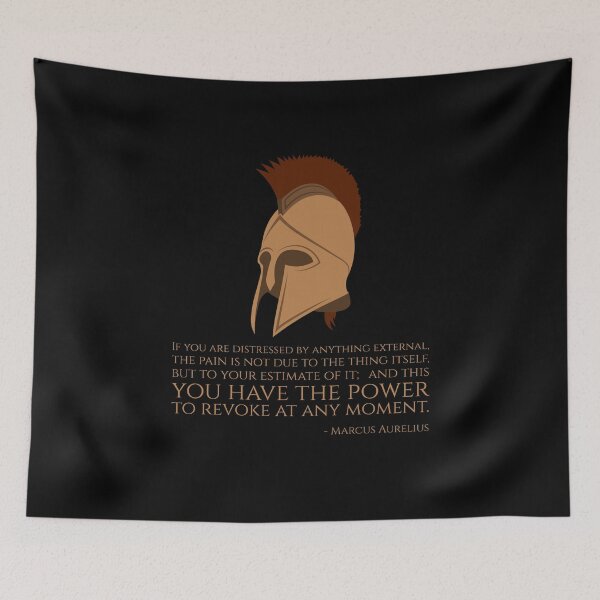 Item preview, Stoicism - If you are distressed by anything external, the pain is not due to the thing itself, but to your estimate of it; and this you have the power to revoke at any moment. - Marcus Aurelius Quote designed and sold by Styrman.