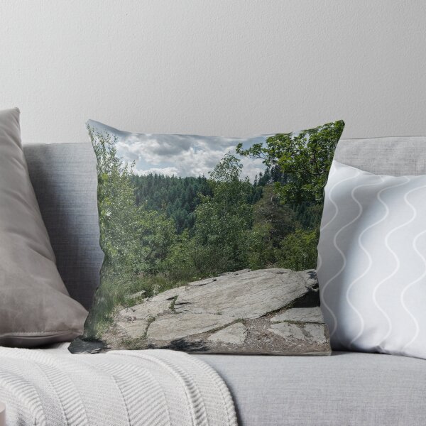 Item preview, Forest panorama near Monschau - rock formation in summer designed and sold by xP42.