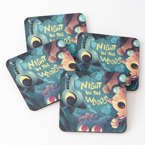 Adventure Game In The Night Coasters (Set of 4)
