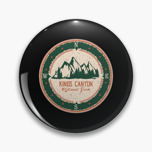 Item preview, Kings Canyon National Park Retro Compas Sign Sticker designed and sold by janlzmaude.