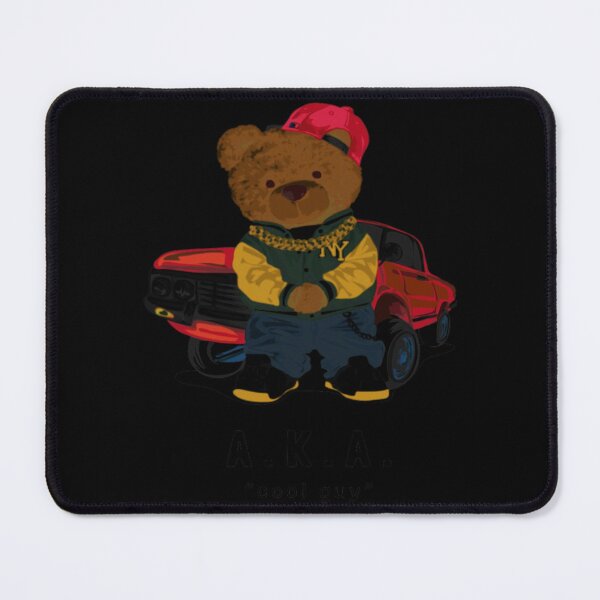Item preview, Bear Doll Rapper With Gold Neck Lace On Red Car T-Shirts Essential T-Shirt designed and sold by saurelmosert.