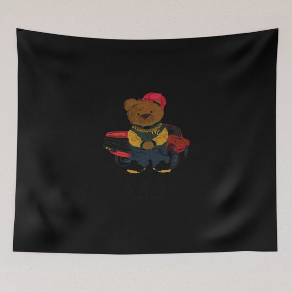 Item preview, Bear Doll Rapper With Gold Neck Lace On Red Car T-Shirts Essential T-Shirt designed and sold by saurelmosert.