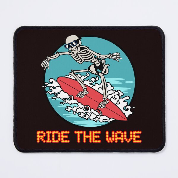 Item preview, "ride the wave"skeleton surfing designed and sold by ydsdesigns.