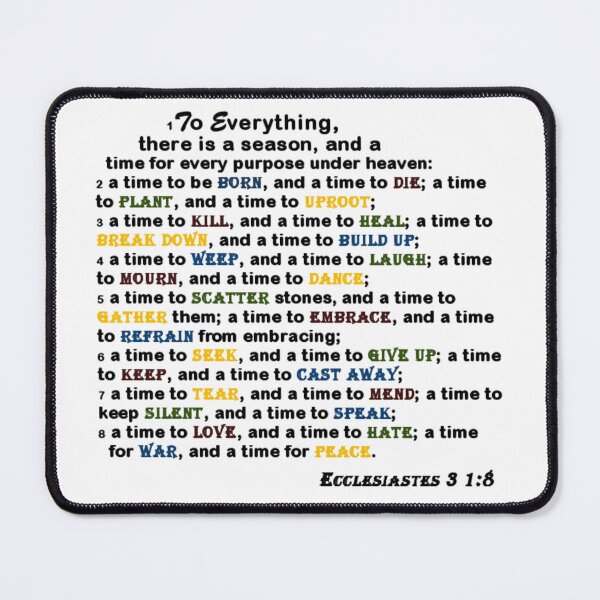 Item preview, Ecclesiastes 3:1-8 - Time and Season for Everything (Color) designed and sold by UnlockKnowledge.