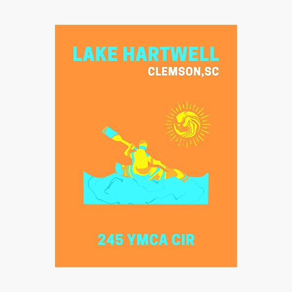 Item preview, Lake Hartwell Colorful Kayak and Sunshine Print designed and sold by shacksmakesart.
