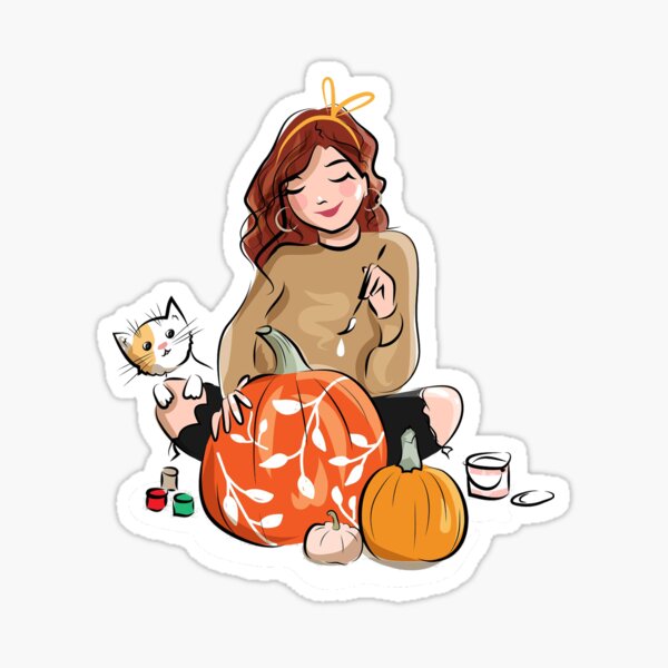 downtown girl autumn Sticker for Sale by itsacruelsummer