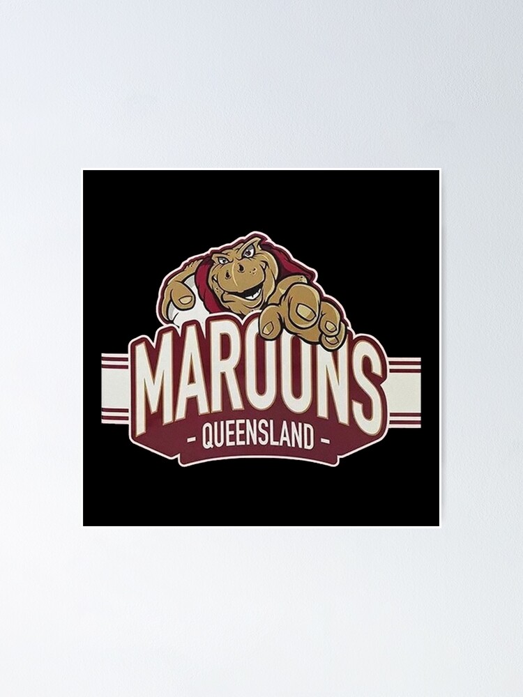 "Vintage queensland maroons Design" Poster for Sale by jamnieys Redbubble
