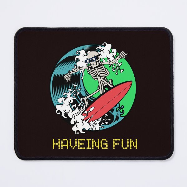 Item preview, "having fun"surfing skeleton designed and sold by ydsdesigns.