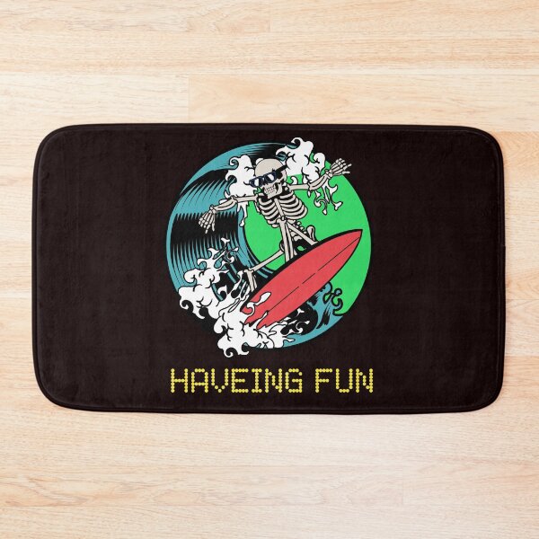 Item preview, "having fun"surfing skeleton designed and sold by ydsdesigns.