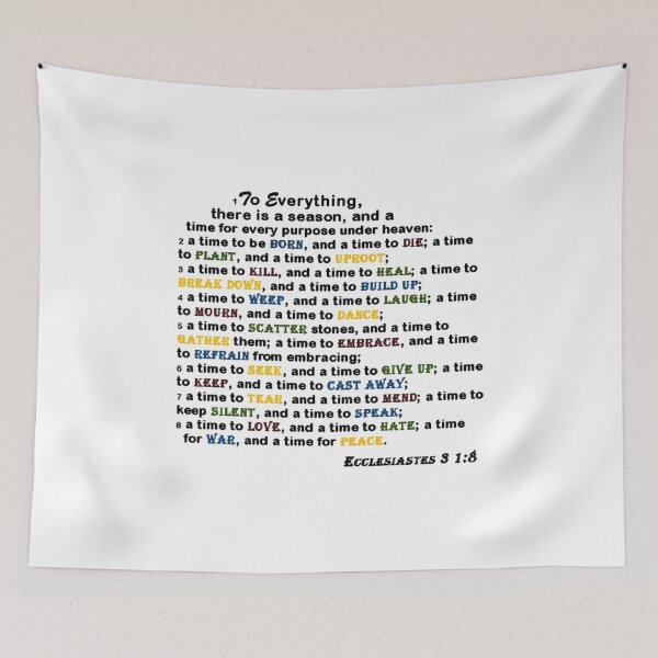 Item preview, Ecclesiastes 3:1-8 - Time and Season for Everything (Color) designed and sold by UnlockKnowledge.