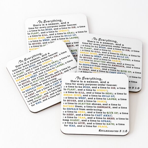 Item preview, Ecclesiastes 3:1-8 - Time and Season for Everything (Color) designed and sold by UnlockKnowledge.