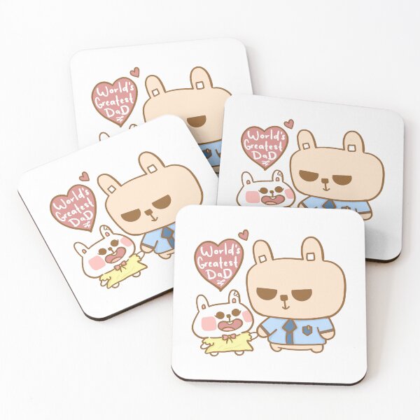 Item preview, Cute Worlds Greatest Dad Rabbit Fathers Day Bunii by artofpunii designed and sold by ArtOfPunii.