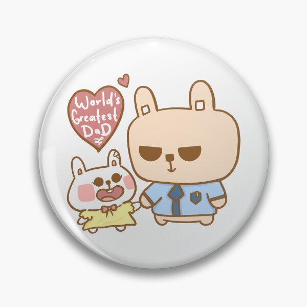 Item preview, Cute Worlds Greatest Dad Rabbit Fathers Day Bunii by artofpunii designed and sold by ArtOfPunii.