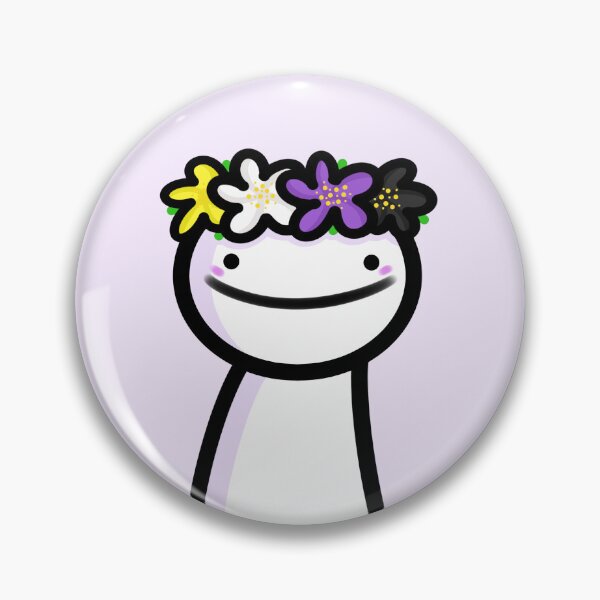 Item preview, Dream blob with a nonbinary flower crown  designed and sold by Vixydraws.