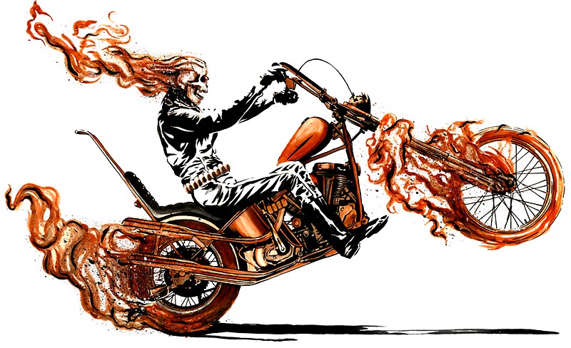 ghost rider stickers for bike