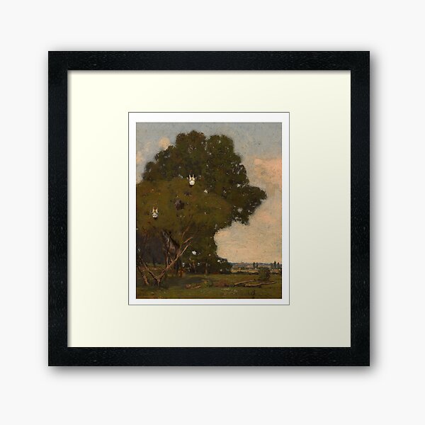 Girafe à l'intérieur de l'arbre Impression encadrée