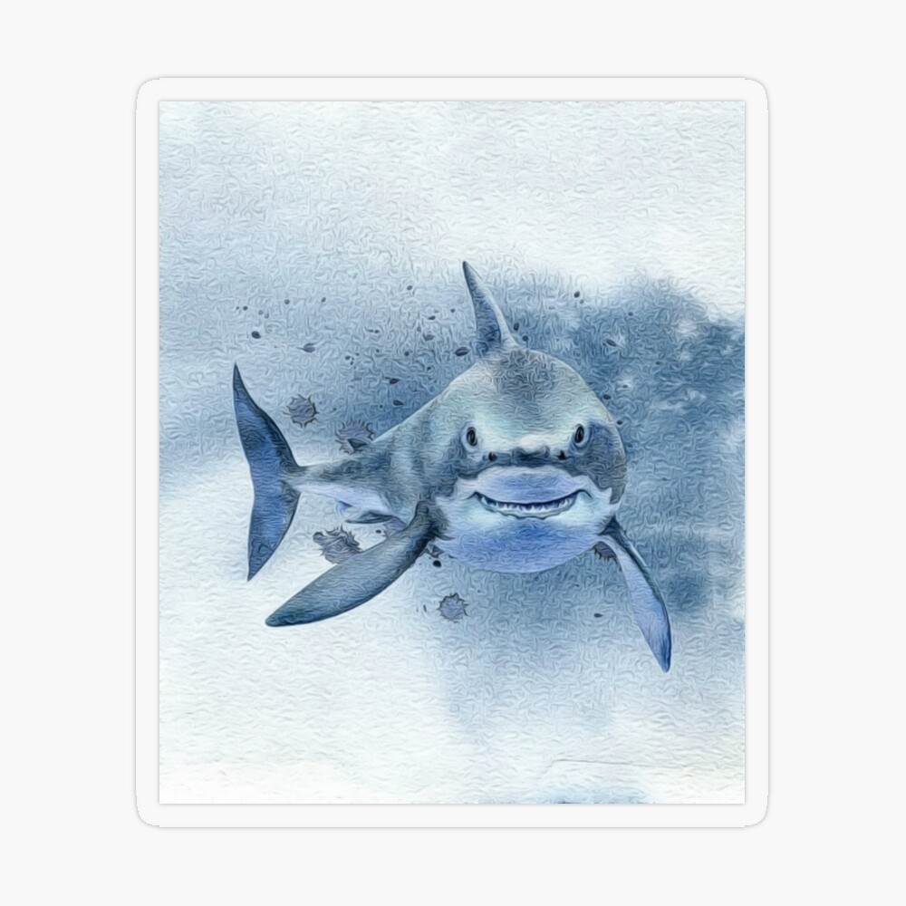 Great White Shark Glitter Vinyl Tote Bag!